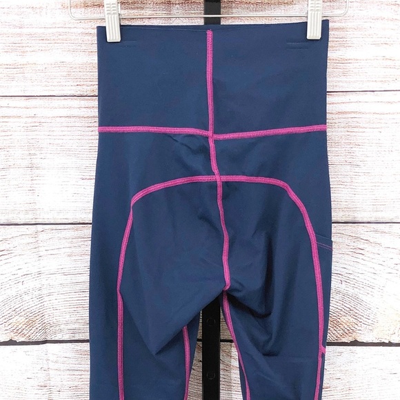 Miraclesuit Blue and Pink Tummy-Control Performance 7/8 Leggings Size S - Picture 5 of 7